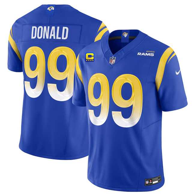 Men & Women & Youth Los Angeles Rams #99 Aaron Donald Blue 2023 F.U.S.E. With 4-Star C Patch Vapor Vapor Limited Football Stitched Jersey,We sell and wholesale Men & Women & Youth Los Angeles Rams #99 Aaron Donald Blue 2023 F.U.S.E. With 4-Star C Patch Vapor Vapor Limited Football Stitched Jersey on line form chian!